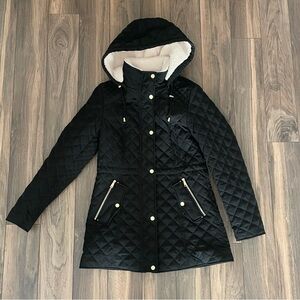 HALITECH Quilted Winter Jacket, Small (S), Color: Black